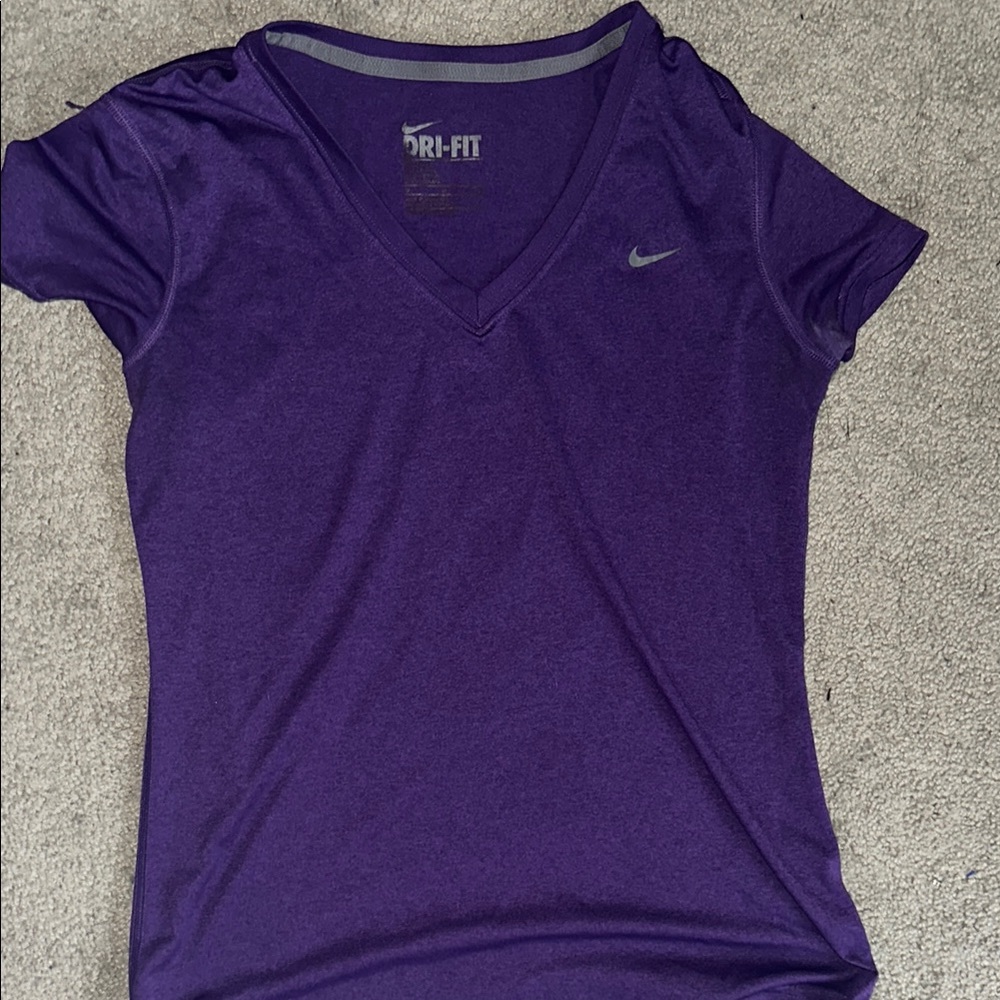 Nike Purple Fitted Short Sleeve Tee
